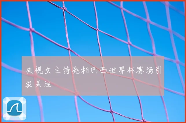 央视女主持亮相巴西世界杯赛场引发关注